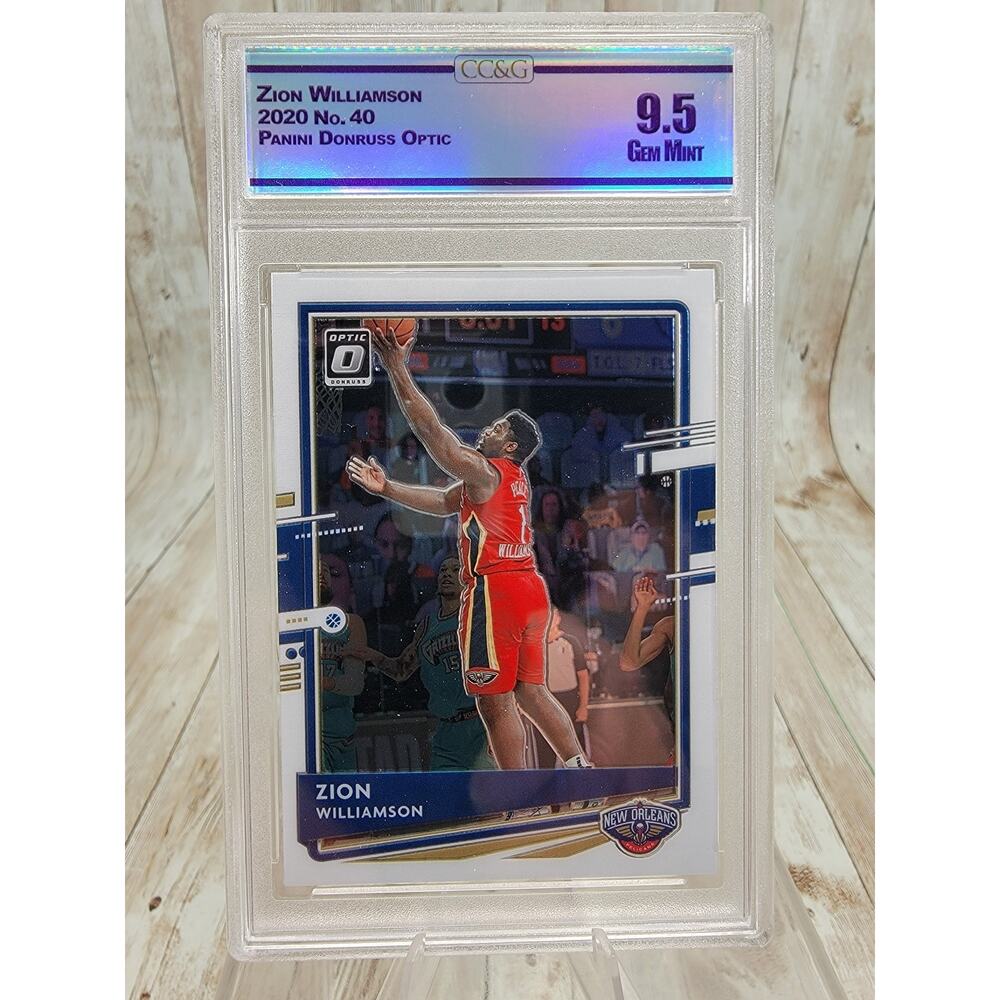 2020-21 Donruss Optic Zion Williamson White Prizm /99 CCG 9.5 Gem Mint